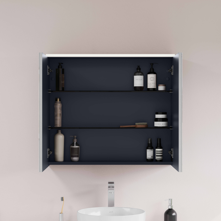 Core Mirror Cabinet 80 cm, illuminated matt grey 67612
